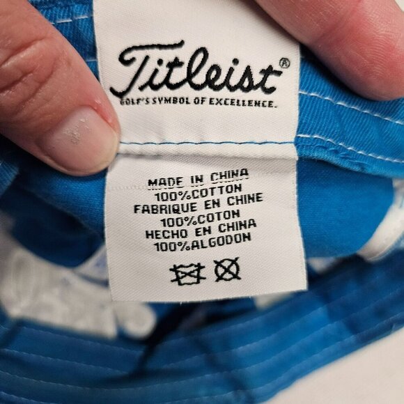 Titleist Women's Light Blue FootJoy FJ Pro V1‎ Golf Hat Distressed Faded Look - Picture 6 of 13